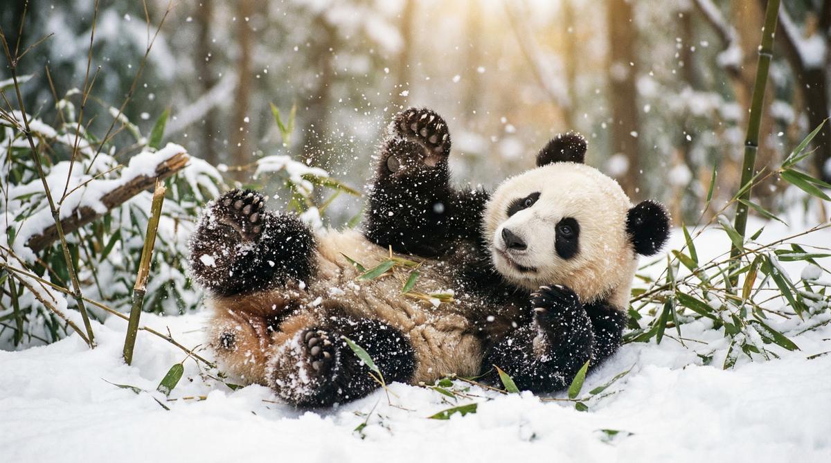 淫妻熊猫视频 - 大熊猫雪地嬉戏视频在线观看